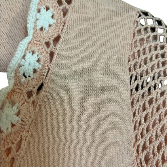 Y2K Peach Lace Trim Women's Babydoll Top Size XS/S - Picture 7 of 8